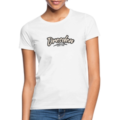 T-Shirt Ladies Dresden "Graffiti Tag" - Weiß