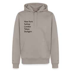Hoodie Stuttgart "Metropolen" Dark Edition - Taupe