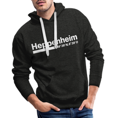 Hoodie Heppenheim "Bold GPS White" - Anthrazit