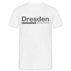 T-Shirt Dresden "Bold GPS" - Weiß