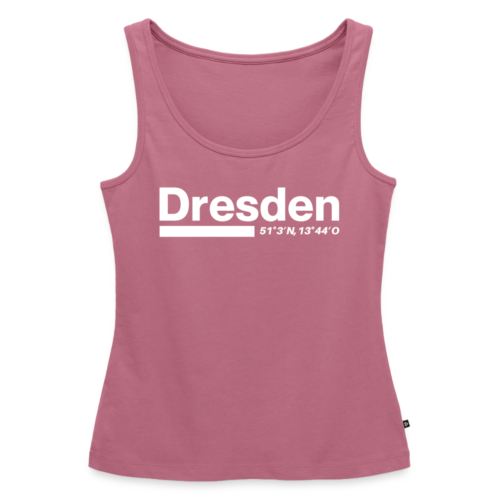 Tanktop Ladies Dresden "Bold GPS White" - Mauve