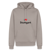 Hoodie "I Love Stuttgart" Dark Edition - Taupe