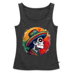 Tanktop Ladies Mexico "La Catrina Side" - Anthrazit meliert