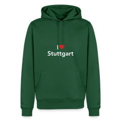 Hoodie "I Love Stuttgart" Bright Edition - Flaschengrün
