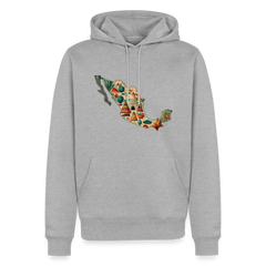 Hoodie Mexico "Map" - Grau meliert