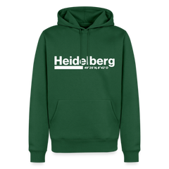 Hoodie Heidelberg "Bold GPS White" - Flaschengrün