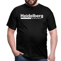 T-Shirt Heidelberg "Bold GPS White" - Schwarz