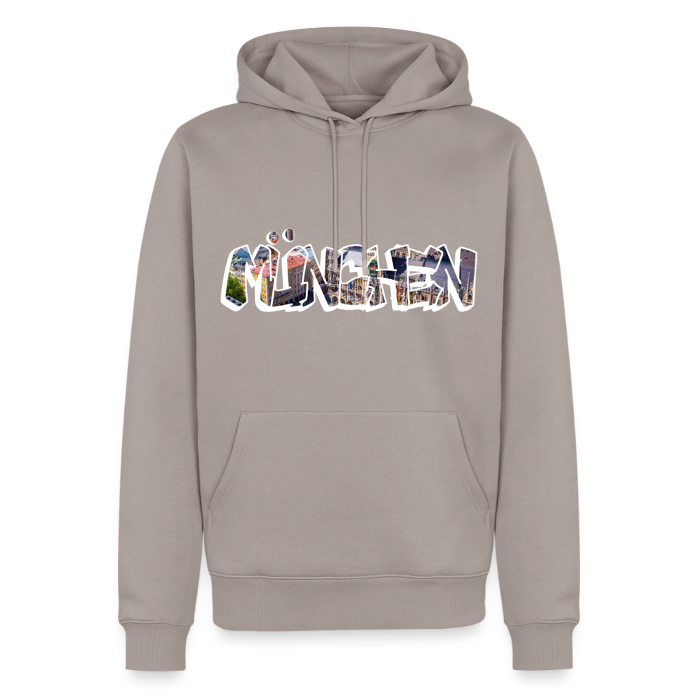 Hoodie München "Graffiti Marienplatz" Bright Edition - Taupe