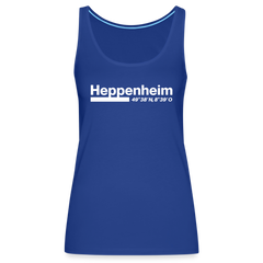 Tanktop Ladies Heppenheim "Bold GPS White" - Königsblau