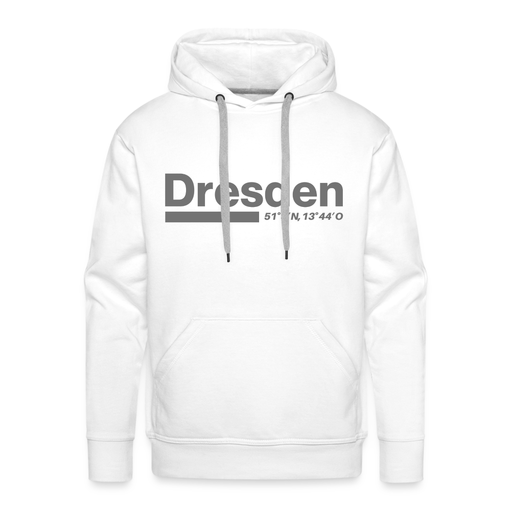 Hoodie Dresden "Bold GPS" - Weiß