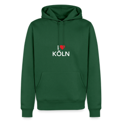 Hoodie "I Love Köln" Bright Edition - Flaschengrün