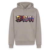 Hoodie Japan Graffiti "Panorama" - Taupe