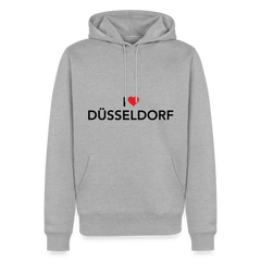 Hoodie "I Love Düsseldorf" Dark Edition - Grau meliert
