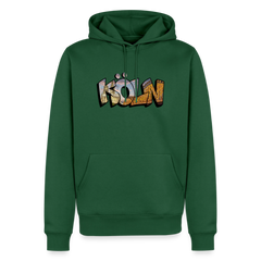 Hoodie Köln "Skyline Sunset" - Flaschengrün