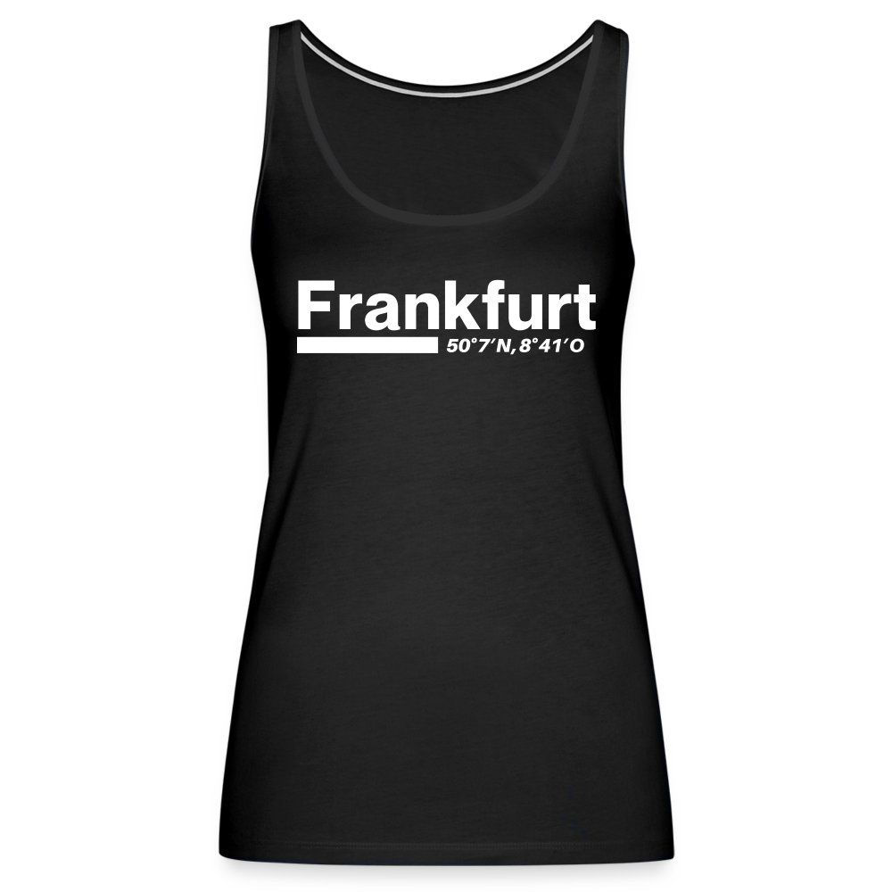 Tanktop Ladies Frankfurt (Main) "Bold GPS White" - Schwarz