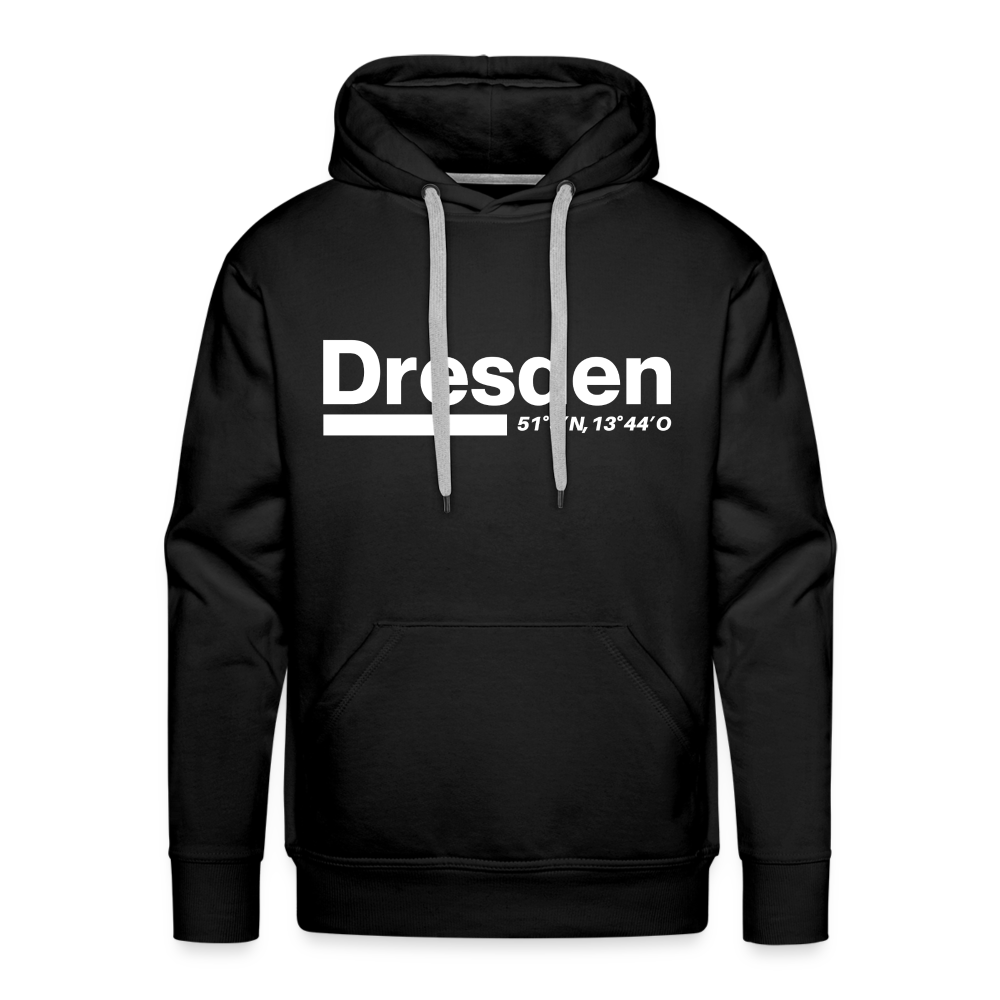 Hoodie Dresden "Bold GPS White" - Schwarz