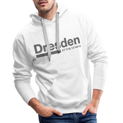 Hoodie Dresden "Bold GPS" - Weiß