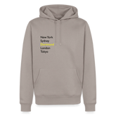 Hoodie Dortmund "Metropolen" Dark Edition - Taupe