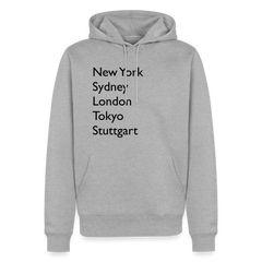 Hoodie Stuttgart "Metropolen Big" Dark Edition - Grau meliert