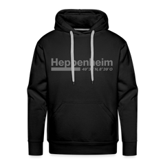 Hoodie Heppenheim "Bold GPS" - Schwarz