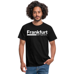 T-Shirt Frankfurt (Main) "Bold GPS White" - Schwarz