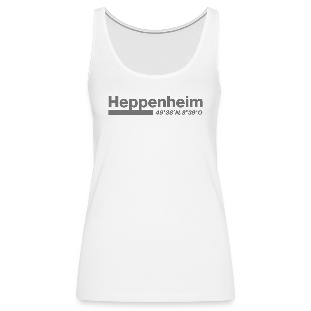 Tanktop Ladies Heppenheim "Bold GPS" - Weiß