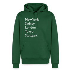 Hoodie Stuttgart "Metropolen Big" Bright Edition - Flaschengrün