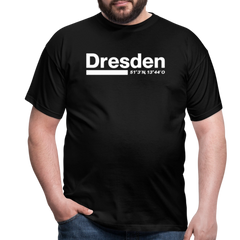 T-Shirt Dresden "Bold GPS White" - Schwarz