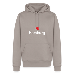 Hoodie "I Love Hamburg" Bright Edition - Taupe