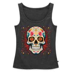 Tanktop Ladies Mexico "Craneo Dos" - Anthrazit meliert