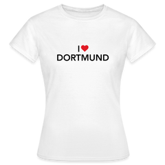 T-Shirt Ladies "I Love Dortmund" - white