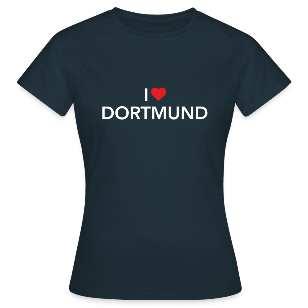 T-Shirt Ladies "I Love Dortmund" Dark Edition - navy