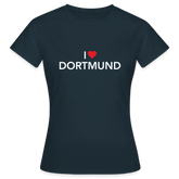 T-Shirt Ladies "I Love Dortmund" Dark Edition - navy