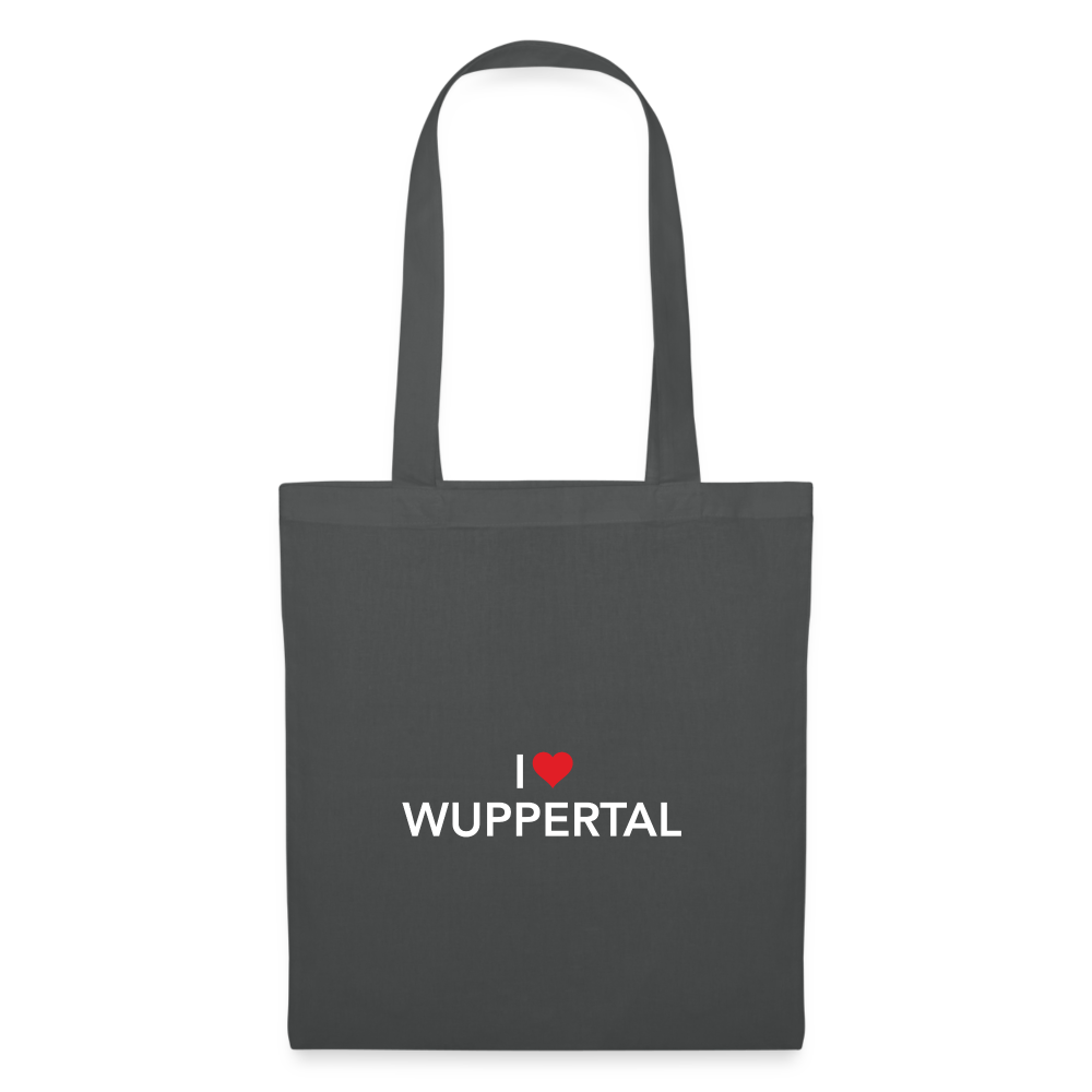 Tote Bag "I Love Wuppertal" Dark Edition - graphite grey