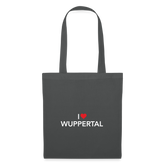 Tote Bag "I Love Wuppertal" Dark Edition - graphite grey