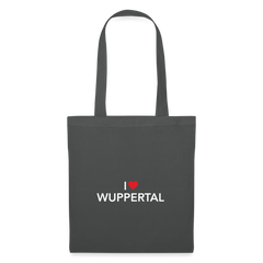 Tote Bag "I Love Wuppertal" Dark Edition - graphite grey