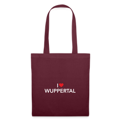 Tote Bag "I Love Wuppertal" Dark Edition - burgundy
