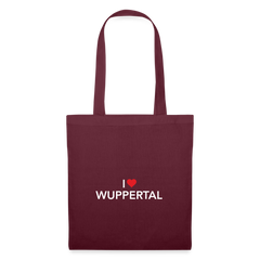 Tote Bag "I Love Wuppertal" Dark Edition - burgundy