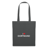 Tote Bag "I Love Dortmund" Dark Edition - graphite grey