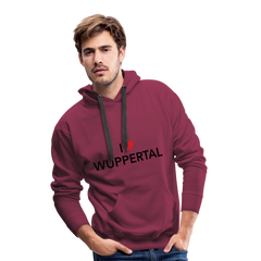 Hoodie "I Love Wuppertal" Bright Edition - bordeaux