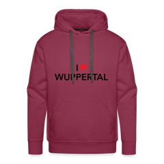 Hoodie "I Love Wuppertal" Bright Edition - bordeaux