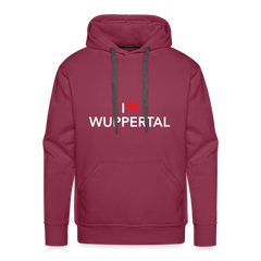 Hoodie "I Love Wuppertal" - bordeaux