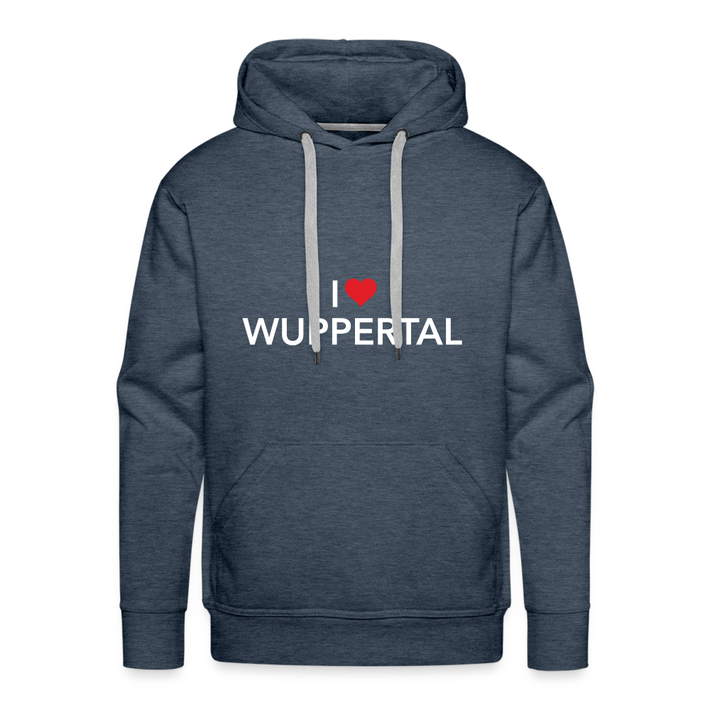 Hoodie "I Love Wuppertal" - heather denim