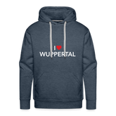 Hoodie "I Love Wuppertal" - heather denim