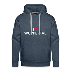 Hoodie "I Love Wuppertal" - heather denim