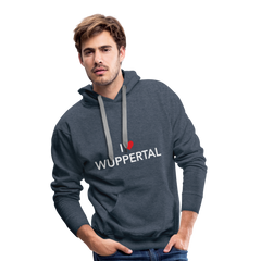 Hoodie "I Love Wuppertal" - heather denim