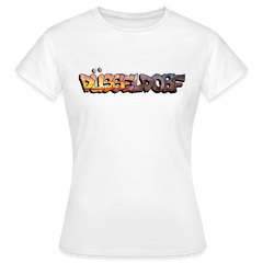 T-Shirt Ladies Düsseldorf "Skyline Sunset" - white