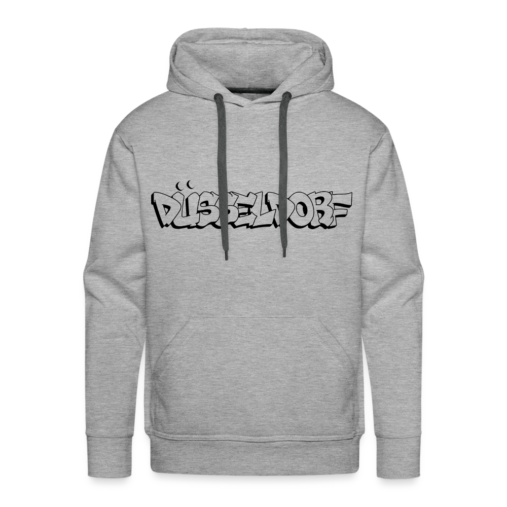 Hoodie Düsseldorf "Graffiti" Dark Edition - heather grey