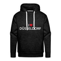 Hoodie "I Love Düsseldorf" Bright Edition - charcoal grey