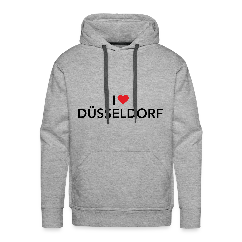 Hoodie "I Love Düsseldorf" Dark Edition - heather grey